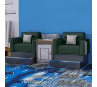 KIBONCY Ensemble de canapés de Billard de Luxe Spring : sièges de spectateur Haut de Gamme for salles de Billard et salles de Jeux(D)