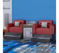 KIBONCY Ensemble de canapés de Billard de Luxe Spring : sièges de spectateur Haut de Gamme for salles de Billard et salles de Jeux(F)