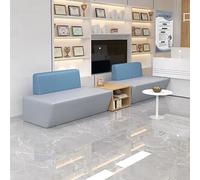 KIBONCY Ensemble De Canapés De Réception Modulaires, Banquette Sectionnelle Convertible Moderne en Forme De L for Bureau, Hall D'entrée Et Clinique(B)