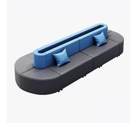 KIBONCY Ensemble de canapés de réception modulaires, mobilier de Zone d'attente de Bureau Moderne for Banque, Clinique, Centre de Formation avec Table Basse et Tables d'appoint(E)