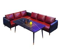 KIBONCY Ensemble de canapés de Salon de Divertissement Moderne - Sièges modulaires avec Cadre en Fer Robuste, éponge Haute densité et Table for salles de Jeux et espaces d'e-Sport(D)