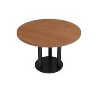 KIBONCY Ensemble de Meubles de Salle à Manger Table et chaises, Tables en Bois avec Bases en métal Noir, chaises de Cabine rembourrées Vertes, for Restaurant, café et Bistro(F)