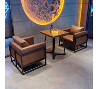 KIBONCY Ensemble De Sièges De Cabine De Restaurant Commercial - Dessus De Table en Bois Massif, Revêtement en Cuir Nappa, Éponge Haute Résilience, Café, Bar, Bistro, Salon, KTV(4)