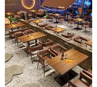 KIBONCY Ensemble De Sièges De Cabine De Restaurant Commercial - Dessus De Table en Bois Massif, Revêtement en Cuir Nappa, Éponge Haute Résilience, Café, Bar, Bistro, Salon, KTV(C)