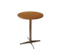 KIBONCY Ensemble De Table À Manger du Milieu du Siècle, Rondes Et Carrées, en Bois, for Bistrot, Café, avec 4 Chaises, Cadre en Métal, Meubles De Cuisine, Combo for Dessert, Salon De Thé(E60CM)