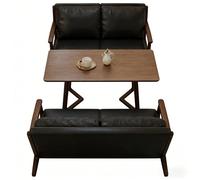 KIBONCY Ensemble de Table de canapé de café Multi-Combinaison Commerciale, sièges en Cuir durables for café, Magasin de thé au Lait et Restaurant(A)