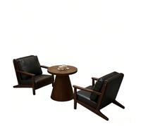 KIBONCY Ensemble de Table de Chaise de Salle à Manger en Cuir, siège avec Cadre en Bois Massif, for café, Restaurant, Cuisine à Domicile(A)