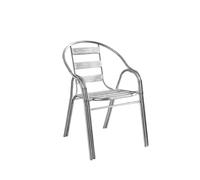 KIBONCY Ensemble Table À Manger Et Chaises en Acier Inoxydable for Restaurant Barbecue Bistro, Meubles Industriels Vintage en Métal avec Design Empilable Pliable, Café Snack-Bar(H)
