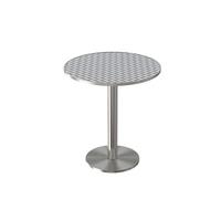 KIBONCY Ensemble Table À Manger Et Chaises en Acier Inoxydable for Restaurant Barbecue Bistro, Meubles Industriels Vintage en Métal avec Design Empilable Pliable, Café Snack-Bar(E70CM)