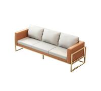 KIBONCY Ensemble Table et Chaise de Cabine de canapé Commercial de Luxe-pour café, Salon de thé, Magasin de thé au Lait, Studio, 5 configurations,(Orange 3 Seater Sofa)