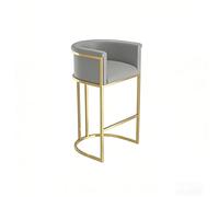 KIBONCY Ensemble Table et chaises de Bar Commercial de Style Nordique - Comptoir en Dalles de Roche, tabourets Hauts for magasins de thé au Lait, cafés, Bars musicaux, Restaurants(Gray Chair)