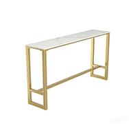 KIBONCY Ensemble Table et chaises de Bar Commercial de Style Nordique - Comptoir en Dalles de Roche, tabourets Hauts for magasins de thé au Lait, cafés, Bars musicaux, Restaurants(180cm Table)