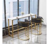 KIBONCY Ensemble Table et chaises de Bar Commercial de Style Nordique - Comptoir en Dalles de Roche, tabourets Hauts for magasins de thé au Lait, cafés, Bars musicaux, Restaurants(60cm table2)