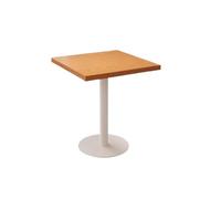 KIBONCY Ensemble Table Et Chaises De Restaurant Commercial, Plateau en Bois 4cm Épais avec Pieds en Métal, Chaise À Dossier Rotin, pour Café, Bistro, Cuisine(B,60 * 60square Table)