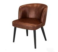 KIBONCY Ensemble Table Et Chaises en Bois Massif De Style Camping Industriel - Dessus en Pin Importé, Revêtement Simili Cuir, Éponge Haute Densité, Cadre en Fer Café, Bar, Bistro(1)