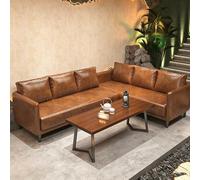 KIBONCY Ensemble Table Et Chaises en Bois Massif De Style Camping Industriel - Dessus en Pin Importé, Revêtement Simili Cuir, Éponge Haute Densité, Cadre en Fer Café, Bar, Bistro(26)