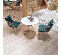 KIBONCY Ensemble Table et chaises for Magasin de thé au Lait Dessert, Chaise inclinable Populaire, Bar de Loisirs, café, Salon de beauté, Studio Photo, Table Simple avec Quatre chaises(E)