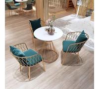 KIBONCY Ensemble Table et chaises for Magasin de thé au Lait Dessert, Chaise inclinable Populaire, Bar de Loisirs, café, Salon de beauté, Studio Photo, Table Simple avec Quatre chaises(G)