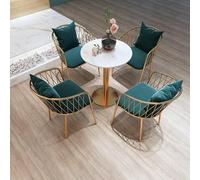 KIBONCY Ensemble Table et chaises for Magasin de thé au Lait Dessert, Chaise inclinable Populaire, Bar de Loisirs, café, Salon de beauté, Studio Photo, Table Simple avec Quatre chaises(K)