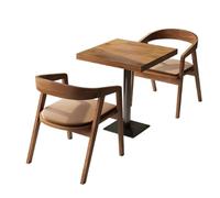 KIBONCY Ensemble Table et chaises rétro en Bois Massif et rotin Style Wabi-Sabi, idéal for Un Restaurant Commercial de Style Western, Un café ou Un Bar. Table et chaises de négociation.(O)