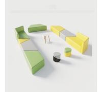 KIBONCY Ensemble Unique de canapé et de Table Basse for Les Bureaux : Ambiance décontractée, Parfait for la réception d'un Centre de Formation(C)