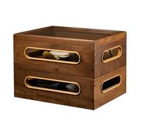 KIBONCY Étagère d'affichage Double Couche de Bureau, étagère d'affichage en Bois, vitrine de Collection réglable à 2 Niveaux, Rangement pour Organisateur de Bijoux A