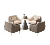 KIBONCY Fabric Accent Chair Set, Mid-Century Modern Single Sofa with Gold Metal Legs, Soft Seating Lounge for Living Room Hotel Lobby(C-70cm)