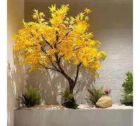 KIBONCY Fausse Plante Verte D'érable De Simulation De Boutique, Érable Jaune Rouge Artificiel Réaliste for La Décoration Intérieure Et Extérieure(3 * 3m)