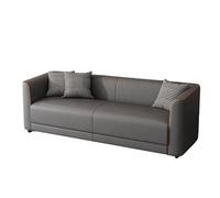 KIBONCY Full All Around Front and Back Leather Sofa Faux Small Loveseat,Cushion Couch for Bedroom Living Room Or Office(A,120cm)