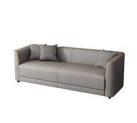 KIBONCY Full All Around Front and Back Leather Sofa Faux Small Loveseat,Cushion Couch for Bedroom Living Room Or Office(C,130cm)