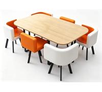 KIBONCY Grand Ensemble De Table D'activités for Enfants Effet Marbre avec Chaises Ergonomiques en Tissu, Jeu D'artisanat d'apprentissage Multi-Places(B)