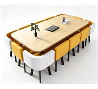 KIBONCY Grand Ensemble De Table D'activités for Enfants Effet Marbre avec Chaises Ergonomiques en Tissu, Jeu D'artisanat d'apprentissage Multi-Places(I)