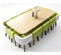 KIBONCY Grand Ensemble De Table D'activités for Enfants Effet Marbre avec Chaises Ergonomiques en Tissu, Jeu D'artisanat d'apprentissage Multi-Places(K)
