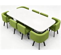KIBONCY Grand Ensemble De Table D'activités for Enfants Effet Marbre avec Chaises Ergonomiques en Tissu, Jeu D'artisanat d'apprentissage Multi-Places(F)