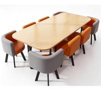 KIBONCY Grand Ensemble De Table D'activités for Enfants Effet Marbre avec Chaises Ergonomiques en Tissu, Jeu D'artisanat d'apprentissage Multi-Places(G)
