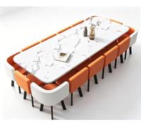 KIBONCY Grand Ensemble De Table D'activités for Enfants Effet Marbre avec Chaises Ergonomiques en Tissu, Jeu D'artisanat d'apprentissage Multi-Places(T)