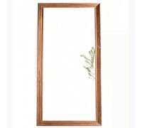 KIBONCY Grand Miroir de Dressing Classique Vintage en Bois Massif, Mural Polyvalent sur Toute la Longueur for Maison et l'espace Commercial(Orange,100x200cm)