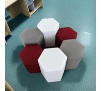 KIBONCY Hexagon Modular Stool Set, Change Shoe Stool, for Playroom, Classroom & Office Collaborative Space (A,40X40X40cm)