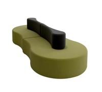 KIBONCY Hotel Lobby & Office Reception Modular Leisure Sofa, Contemporary Curved Booth Seating for Business Lounge, Company Training Room, Waiting Area & Guest Reception Couch(A)