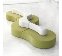 KIBONCY Hotel Lobby & Office Reception Modular Leisure Sofa, Contemporary Curved Booth Seating for Business Lounge, Company Training Room, Waiting Area & Guest Reception Couch(F)
