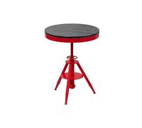 KIBONCY Industrial Bar Furniture Set, Red Oil Drum Storage Table Or Height-Adjustable with Ergonomic PU Chairs for Cafe Home(B)