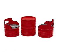 KIBONCY Industrial Barrel Furniture Set, Red Metal Oil Drum Sofa with Cup Holders, Storage Coffee Table & Chairs for Small Living Room Game Cafe(C)