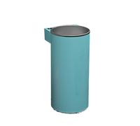 KIBONCY Lavabo Cylindrique sur Pied en Acier Inoxydable avec Plate-Forme De Robinet Latéral, Grand Évier Tout-en-Un for Cabine Extérieure, Station De Lavage Intégrée À Cuve Profonde(Style4)