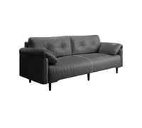 KIBONCY Leather Business Sofa and Coffee Table Set uton Bed, Sleeper, Small Couch with Storage Adjustable Armrests Pillows,for Living Room, Bedroom(C,140cm)