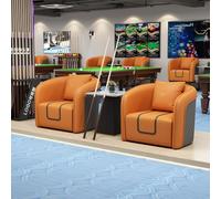 KIBONCY Luxury Pool Hall Lounge Sofa & Chair, Heavy-Duty Upholstered Viewing Seating with Cup Holders for Club & Tournament Use(E)