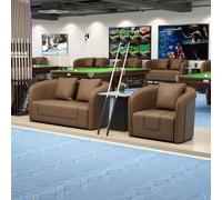 KIBONCY Luxury Pool Hall Lounge Sofa & Chair, Heavy-Duty Upholstered Viewing Seating with Cup Holders for Club & Tournament Use(D)