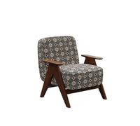 KIBONCY Mid-Century Modern Accent Chair Wood with Plush Cushion for Bedroom Upholstered Armchair for Living Room(C)