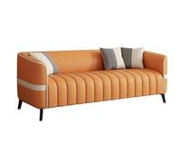 KIBONCY Mid Century Modern Tufted Sofa Couch, Anti-Scratch Faux Leather Accent Loveseat, Heavy Duty Metal Leg Living Room Furniture for Home Area(D,128cm)