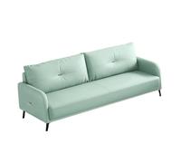 KIBONCY Minimalist Cat Claw Leather Couch,Scratch Resistant Waterproof with Metal Legs, Pet Friendly Upholstery for Modern Living Room(B,120cm)