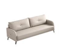 KIBONCY Minimalist Cat Claw Leather Couch,Scratch Resistant Waterproof with Metal Legs, Pet Friendly Upholstery for Modern Living Room(C,190cm)